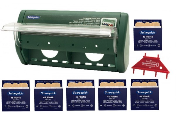 6 wkładów plastrów plastikowych salvequick cederroth ref 6036 + automat do plastrów ref 490710 gratis ! cederroth plastry 7